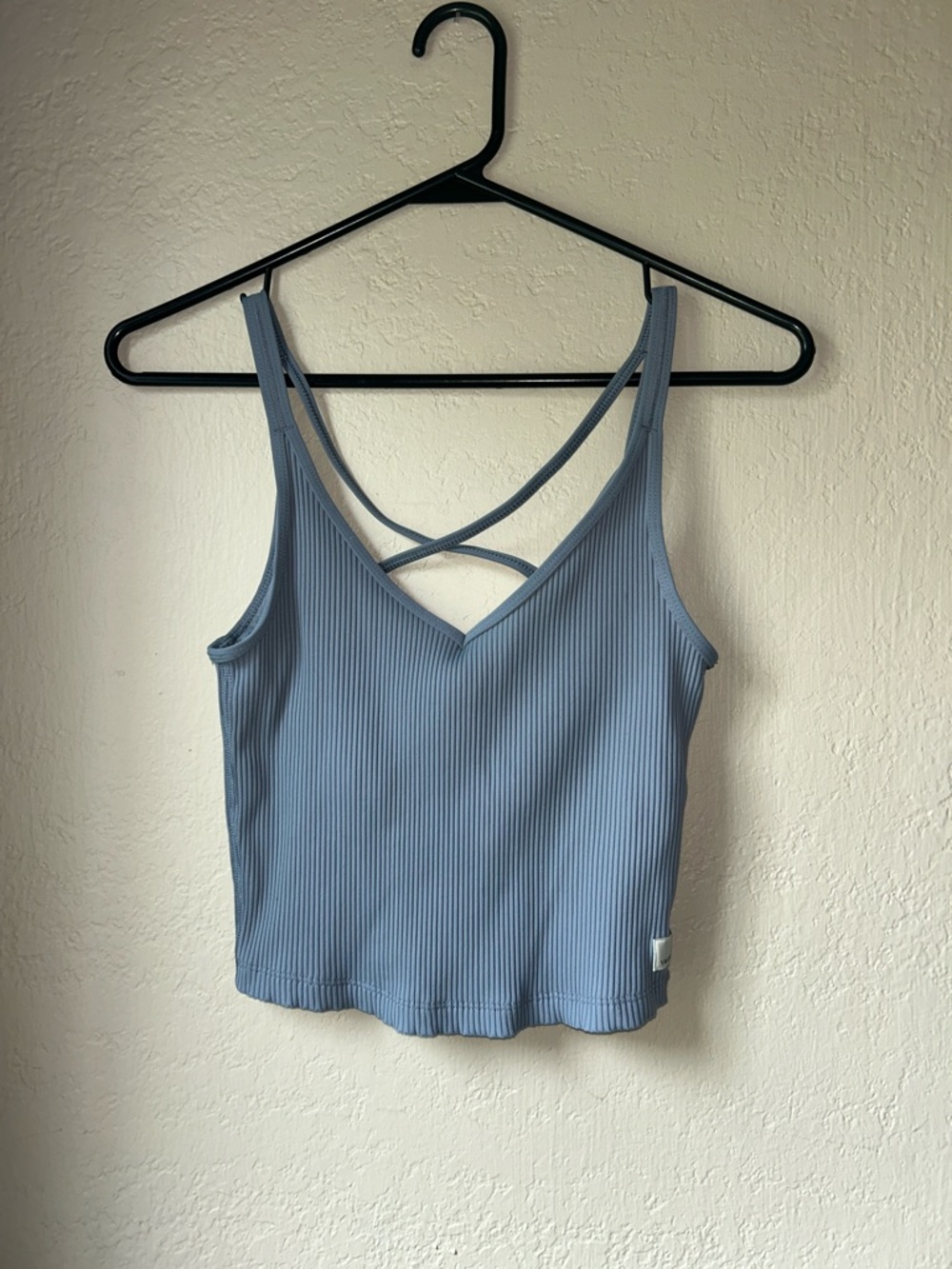 Vuori Light Blue Ribbed Strappy Camisole